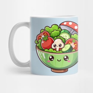 Cute Healthy Vegetable Salad Mug